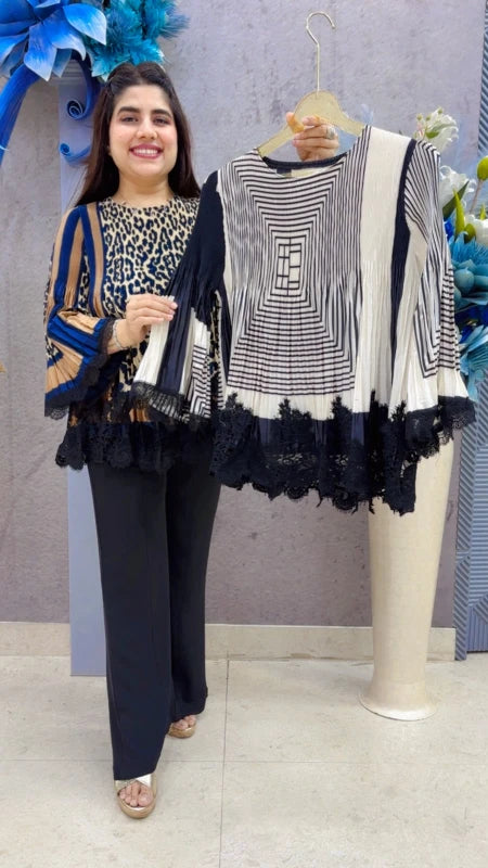 BEAUTIFUL WRINKLE LASE TOP GGR5383 Girls Glitters