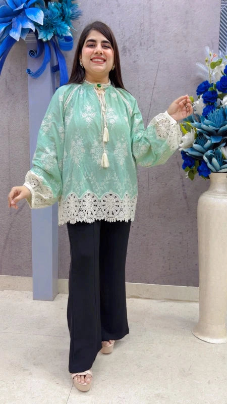 BEAUTIFUL EMBROIDERY COTTON TOP GGR5411 Girls Glitters