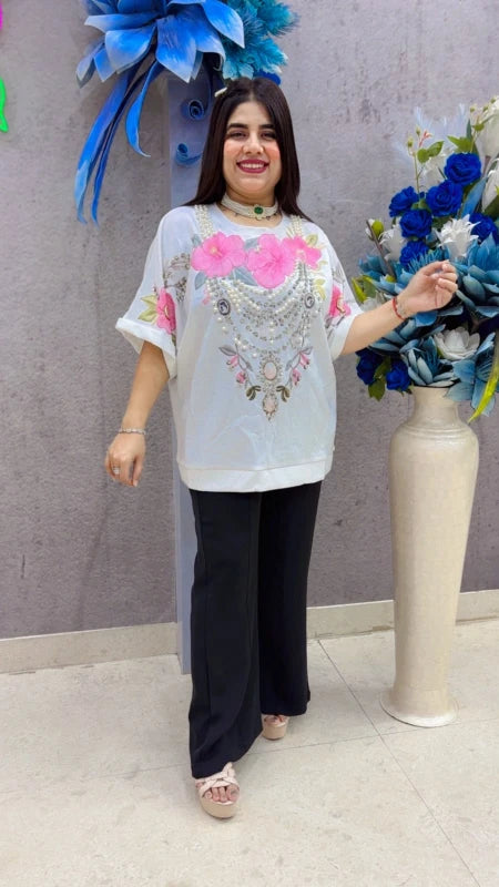 BEAUTIFUL EMBROIDERED TOP GGR5443 Girls Glitters