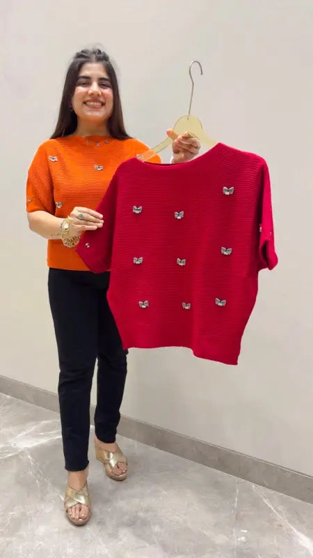 BEAUTIFUL PREMIUM SHORT SLEEVE TOP GGR5635 Girls Glitters