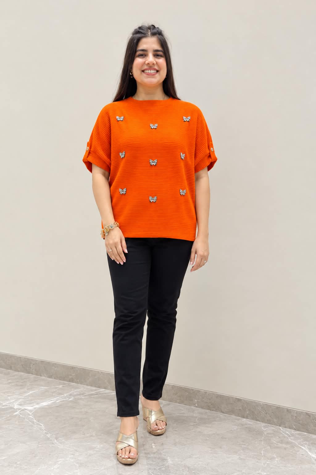 BEAUTIFUL PREMIUM SHORT SLEEVE TOP GGR5635 Girls Glitters