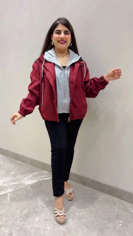 BEAUTIFUL PREMIUM HOODIE STYLE JACKET GGR5651 Girls Glitters